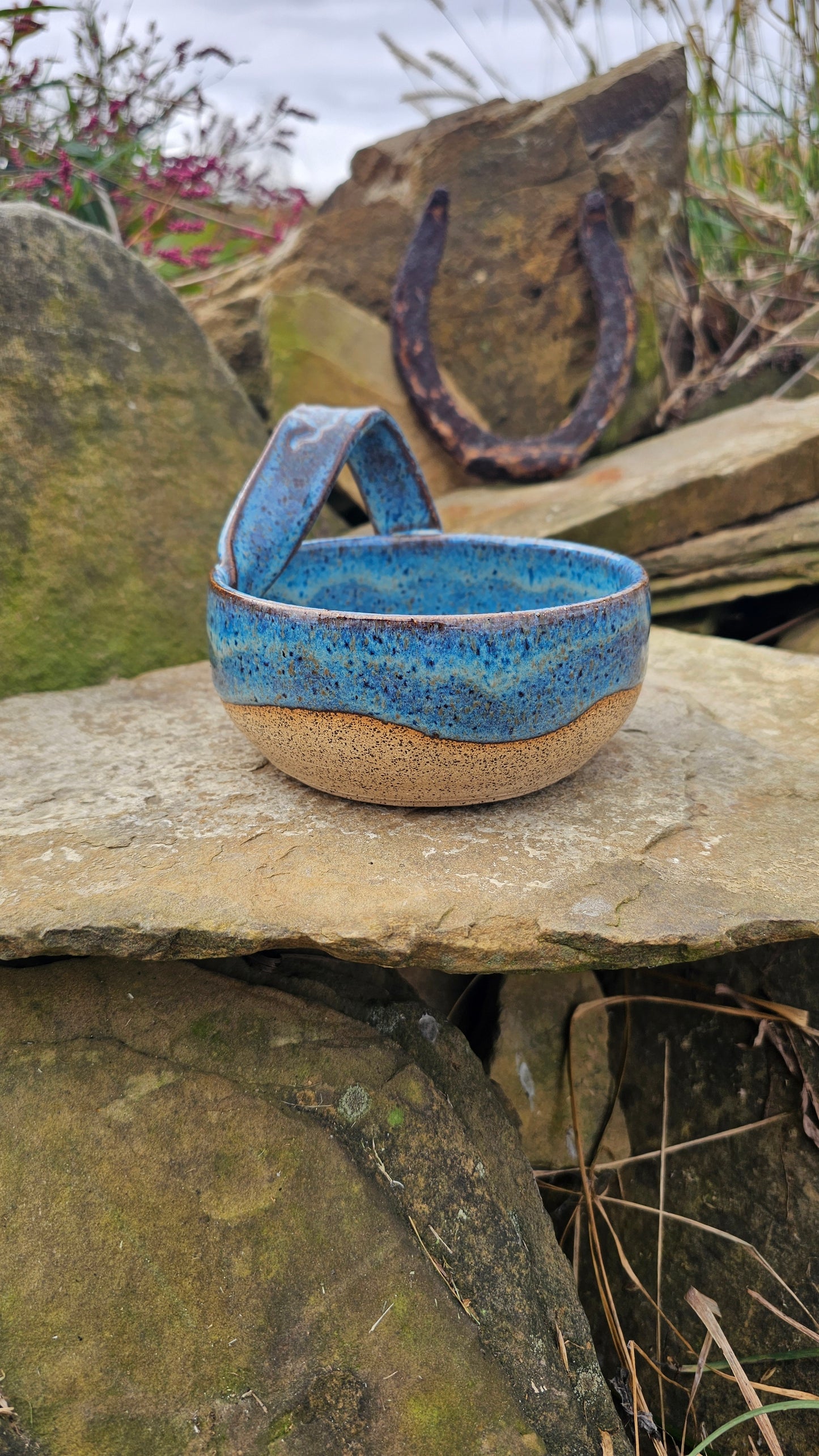 18 oz. Handmade soup/chowder/chili bowl with twist handle